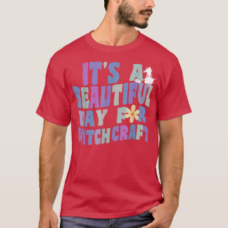 T-shirt A Beautiful Day For Witchcraft Retro Witch Ac