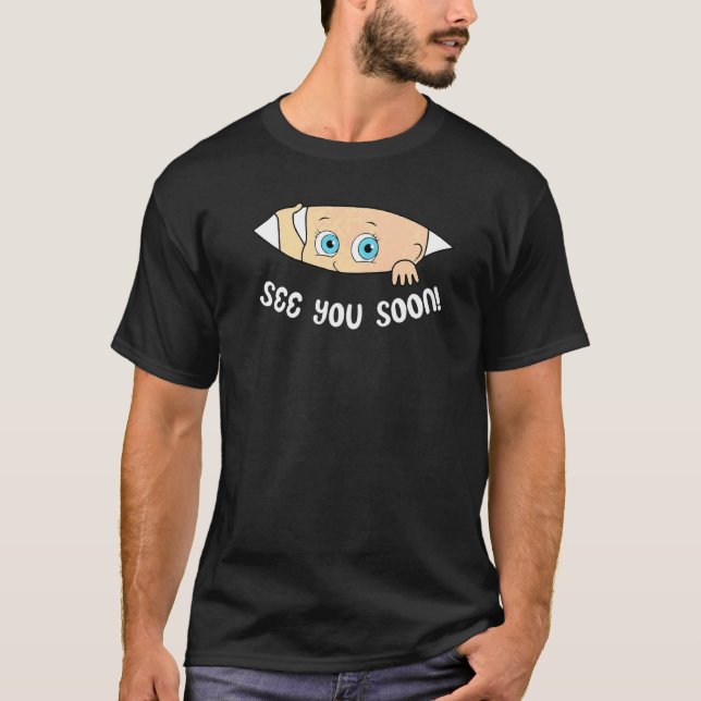 T-shirt À bientôt Bébé en cours Femmes enceintes (Devant)
