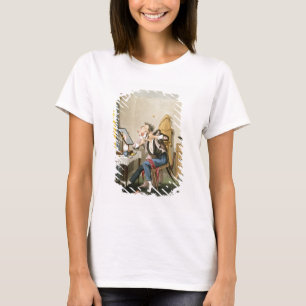 T-shirt A Blunt Razor, pub. par Hunt, 1827 (etchin coloré)