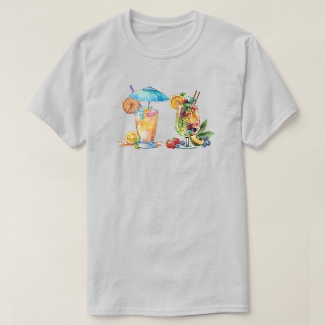 T-shirt à boisson tropicale (Design devant)