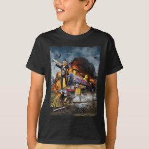 T-shirt À Bord Du Trump Train Drôle Donald Trump 2024 Ele