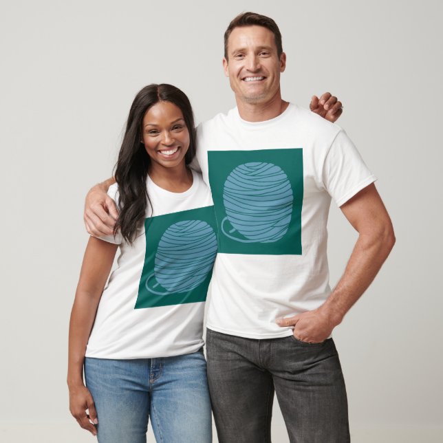 T-Shirt à boule de fil vert et bleu (Unisexe)