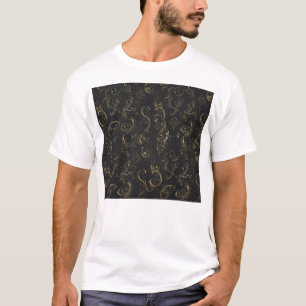 T-Shirt à calligraphie métallique