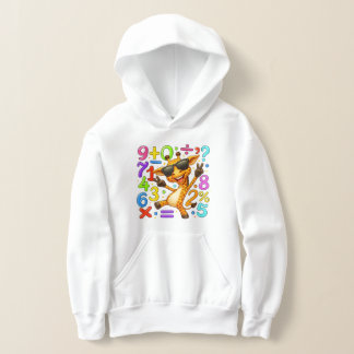 T-shirt à capuche Cute Maths Fox Numbers pour enfa