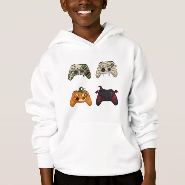 T-shirt à capuche Halloween pour garçons (Devant)