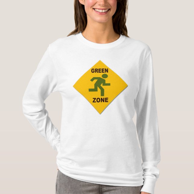 T-shirt à capuche pour femmes Green Zone (Devant)