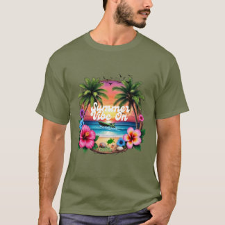 T-shirt à capuche "Vibes d'été"