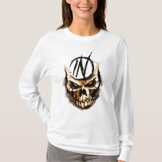T-shirt à capuchon de conception folle de crâne