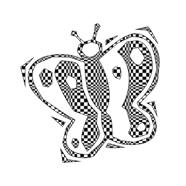 T-Shirt à carreaux papillon | Art de motif (Créateur téléchargé)