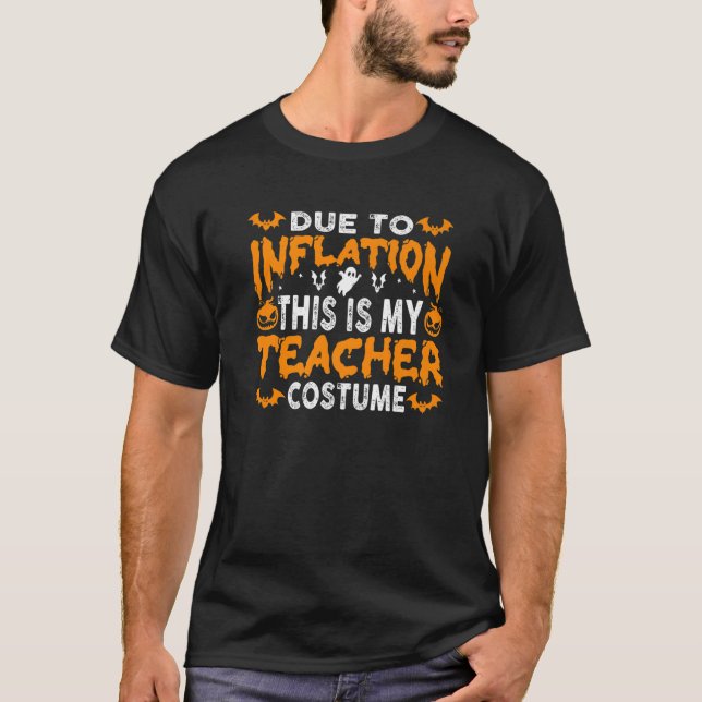 T-shirt A cause de l'inflation C'est le coût d'Halloween d (Devant)