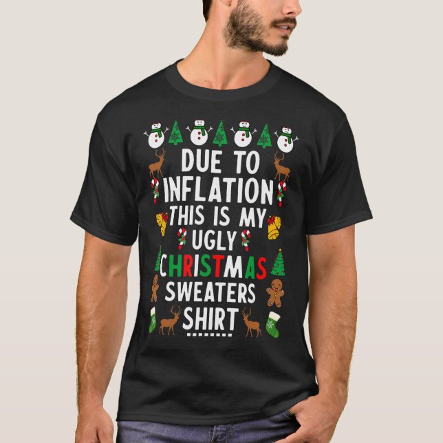 T-shirt A cause de l'inflation, voici mon affreux pull pou (Devant)