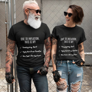 T-shirt A cause de l'inflation, voici mon pull, mon costum