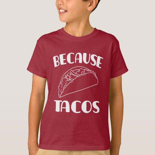 T-shirt À cause des Tacos (Devant)