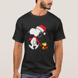 T-shirt a charlie noël 2019 brun snopy wodstock nata
