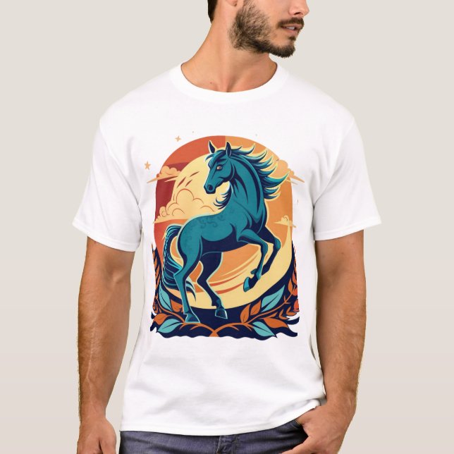 t-shirt à cheval (Devant)