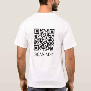 T-shirt à code QR   Chemise des médias sociaux