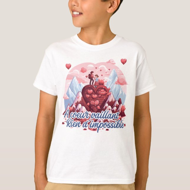 T-shirt A coeur vaillant rien d'impossible (Devant)
