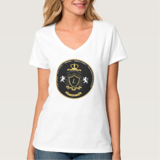 T-shirt à col en V Lewis Crest pour femmes