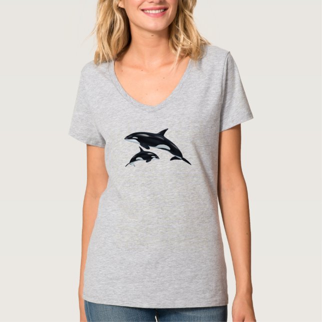 T-shirt à col en V Orque (Devant)