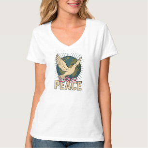 T-shirt à col V de base pour femmes