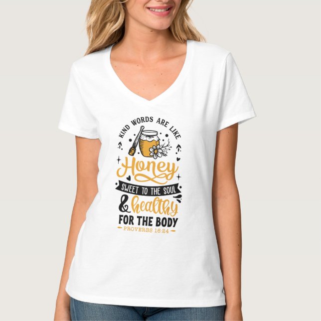 T-shirt à col V de base pour femmes (Devant)