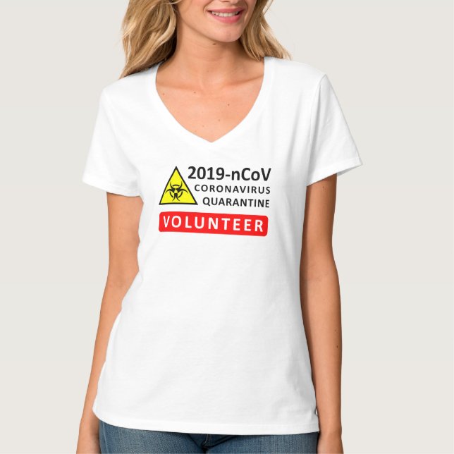 T-shirt à col V de base pour femmes (Devant)