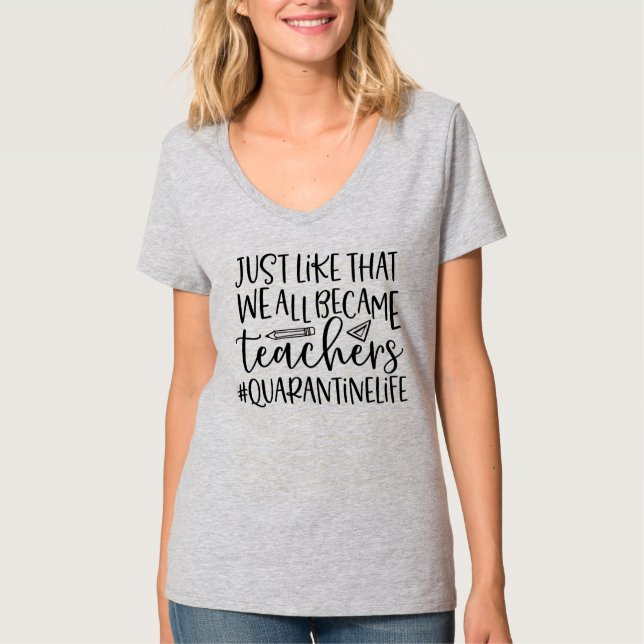 T-shirt à col V de base pour femmes (Devant)