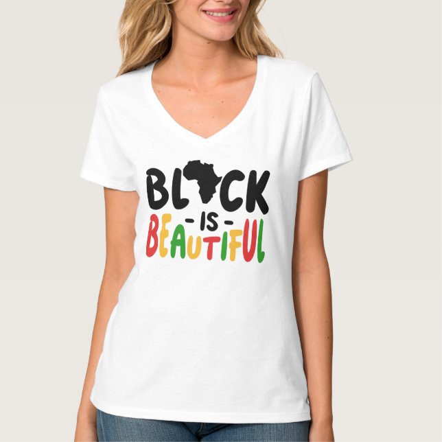 T-shirt à col V de base pour femmes (Devant)