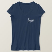 T-Shirt à col V - Navy
