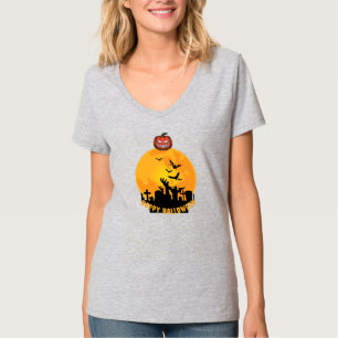 T-shirt à col V pour femmes
