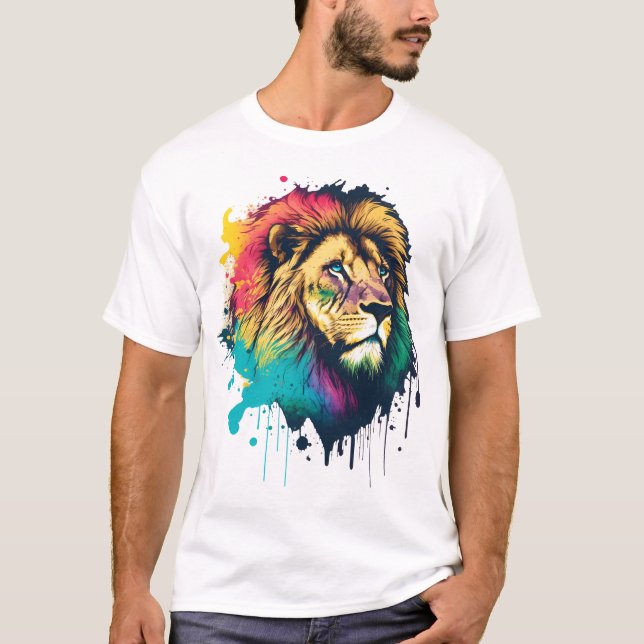 T-shirt A Colorful Lion (Devant)
