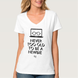 T-Shirt À Cou : Jamais À Vieille (Blanc)