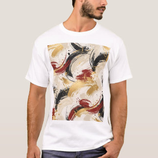 T-Shirt à coup de pinceau abstrait