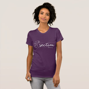 T-Shirt À Courbe À Courte Tête De Courbe Purple En