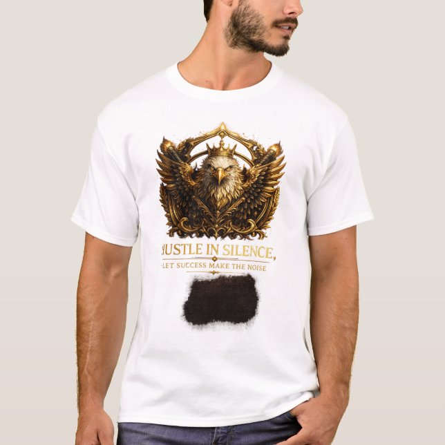 T-shirt à crête Hustle in Silence (Devant)