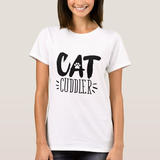 T-shirt à Cuddler Happy Cuddler Photos de Chat esthétiques (Devant)
