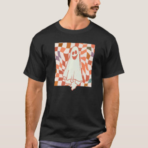 T-shirt à damiers Halloween Ghost Boo saison Éffrayante he