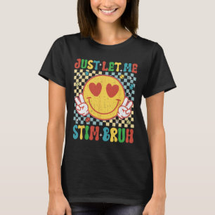 T-shirt à damiers Laisse-Moi Stim Bruh Sensibilisation sur