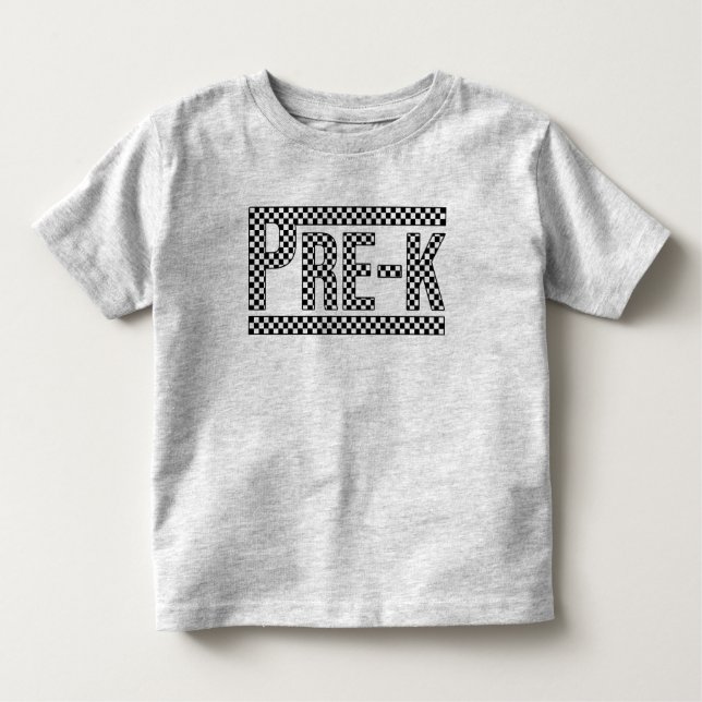 T-shirt À damiers préK pour bébé (Devant)