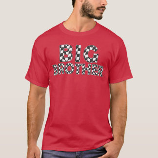 T-shirt à damiers race Big Brother White Black Checkerboar