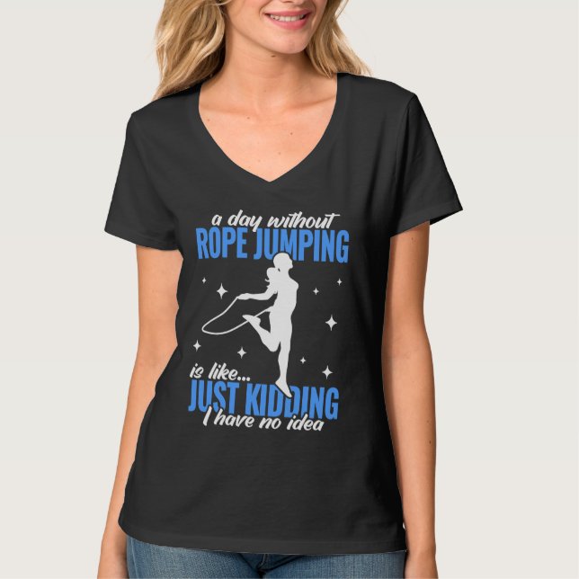 T-shirt a day without Rope Jumping for workout women Jumpi (Devant)