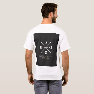 T-shirt à demi-manche à col rond pour hommes - "Pa