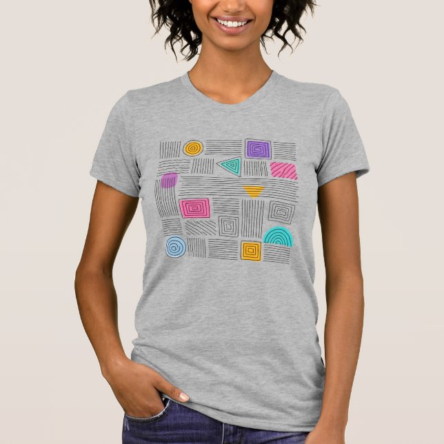 T-shirt à design unique et authentique d'art abstr (Devant)