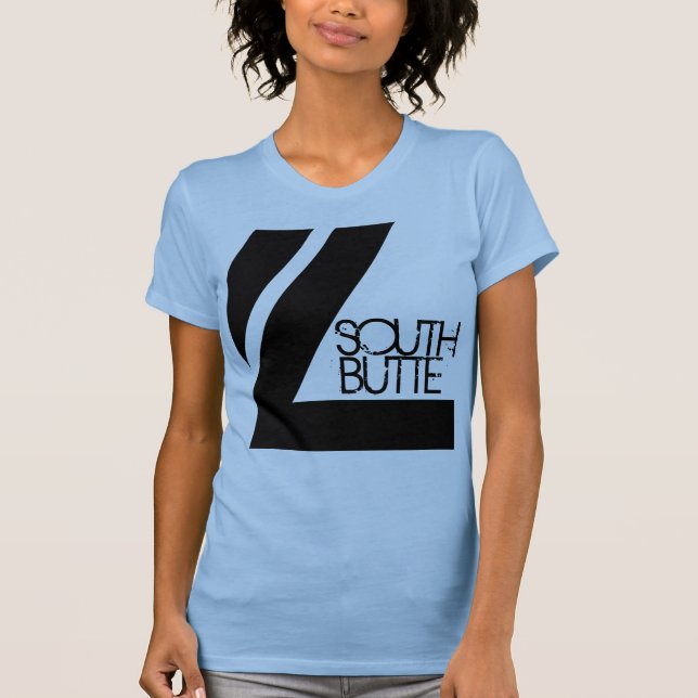 T-shirt à deux lignes de butte du sud (Devant)
