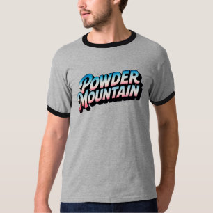 T-Shirt à Doigt Mountain - Station de ski Retro