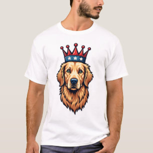 T-shirt à emblème de couronne de Golden Retriever