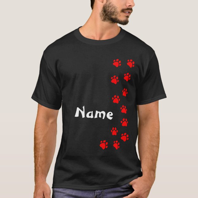 T-shirt à empreinte de patte - ajoutez votre propr (Devant)