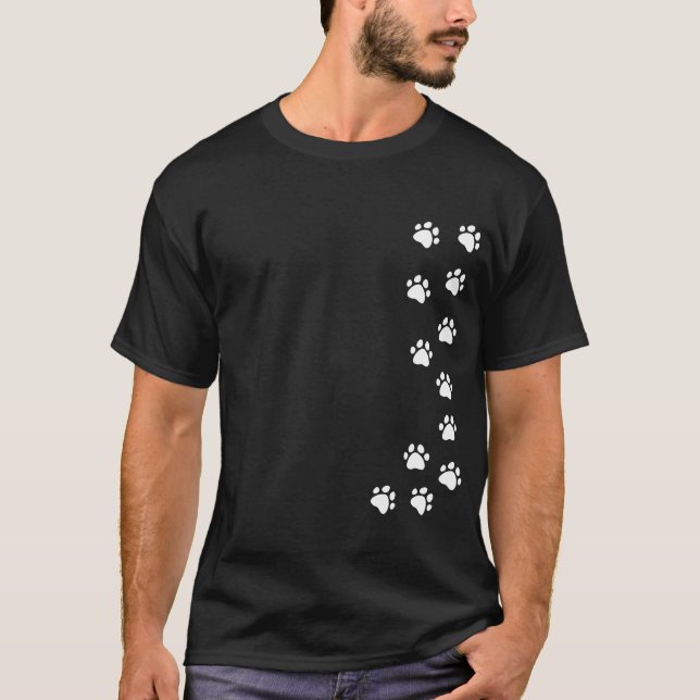 T-shirt à empreinte de patte - modèle (Devant)