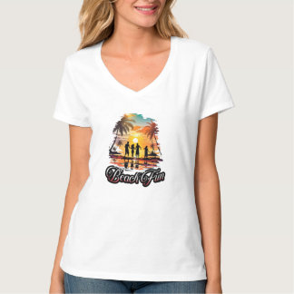 T-Shirt à encolure en V