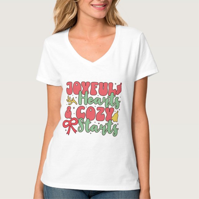 T-shirt à encolure en V (Devant)